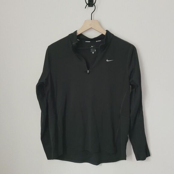 Nike Running Quarter Zip Long Sleeve Pull Over Size Large - Picture 1 of 5